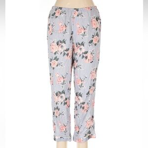 Vintage Nordstrom Lingerie Floral Print Pajama Pull On Pants Women’s Size Medium